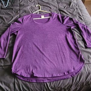 Faded Glory long sleeve knit sweater NWOT purple 2X 18w 20w sheer summer women